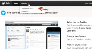 Finding Twitter Analytics - hidden under Ads