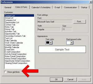 Adding grid lines to ACT