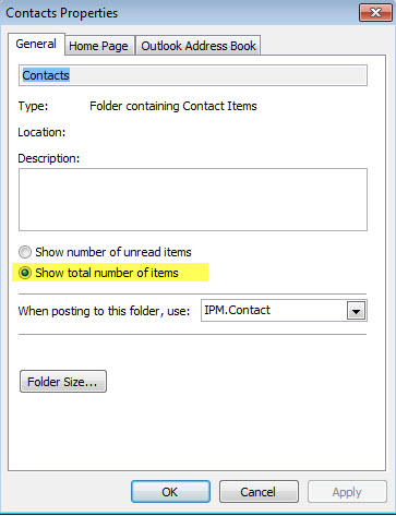 outlook folder